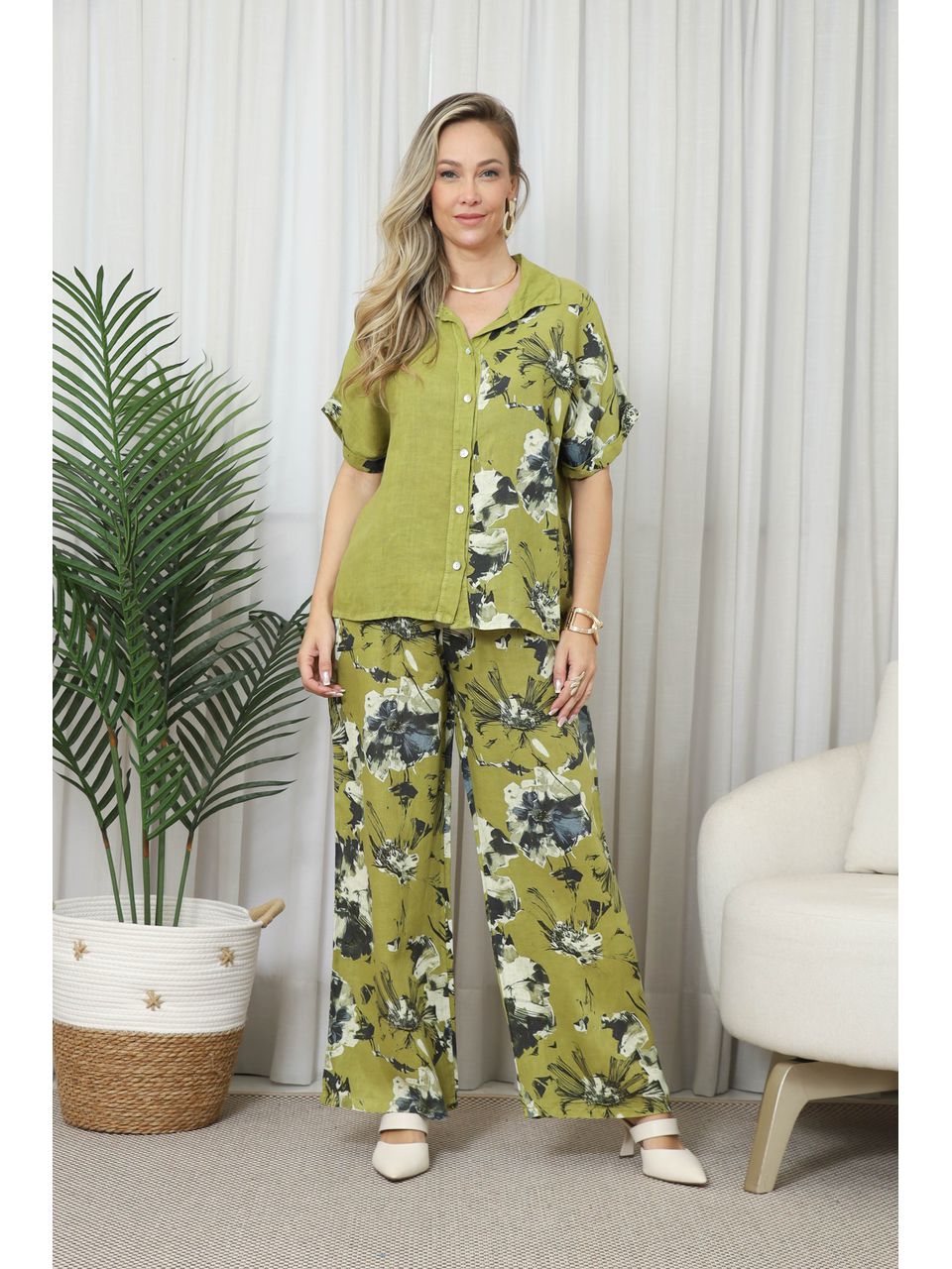 CAMISA SABRINA CJ PISTACHE