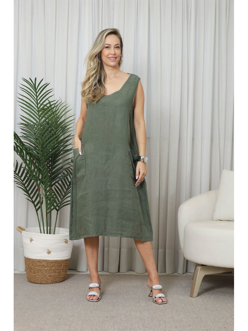 VESTIDO BRIANA MILITAR