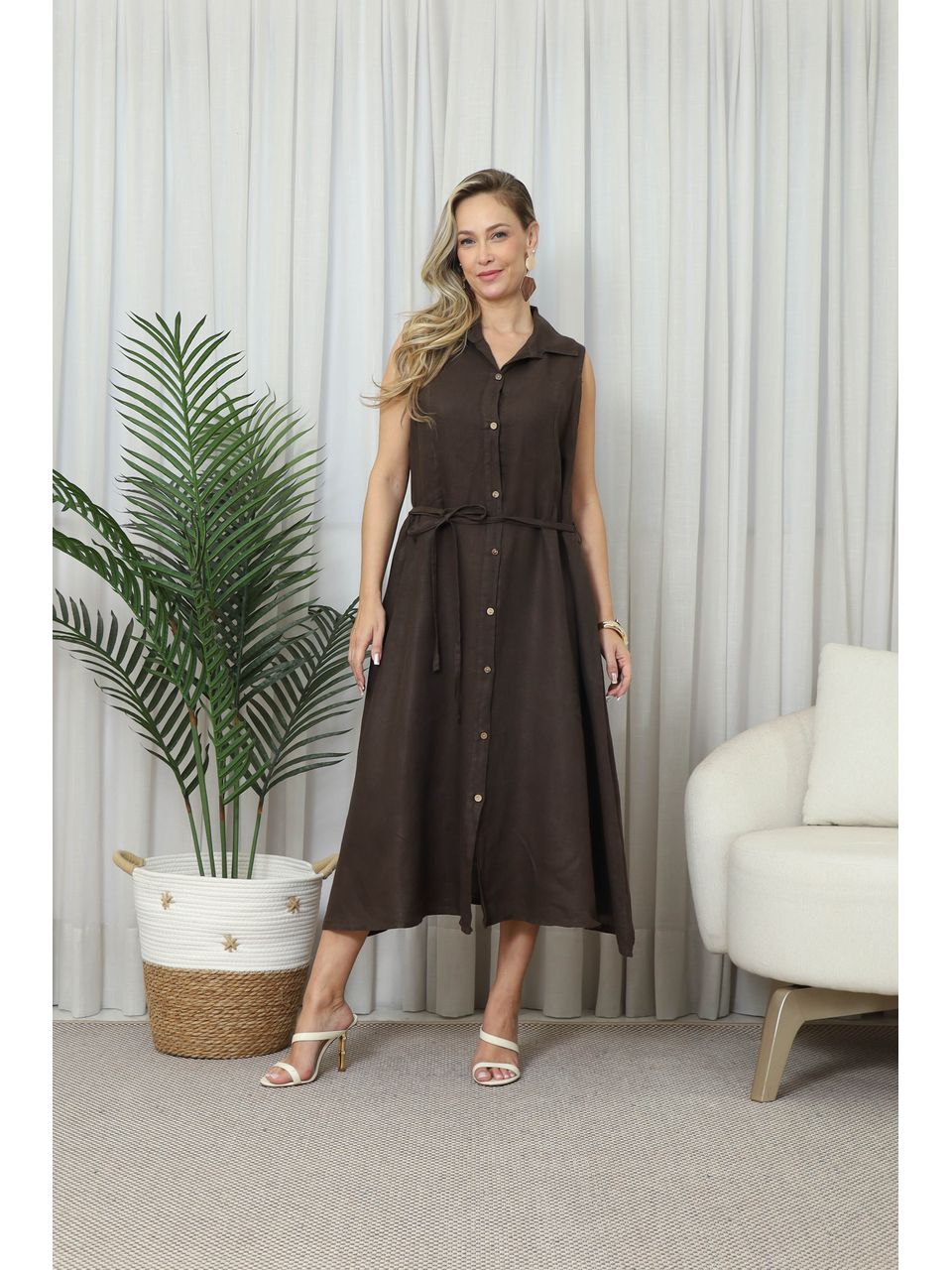 VESTIDO LAZARA CHOCOLATE