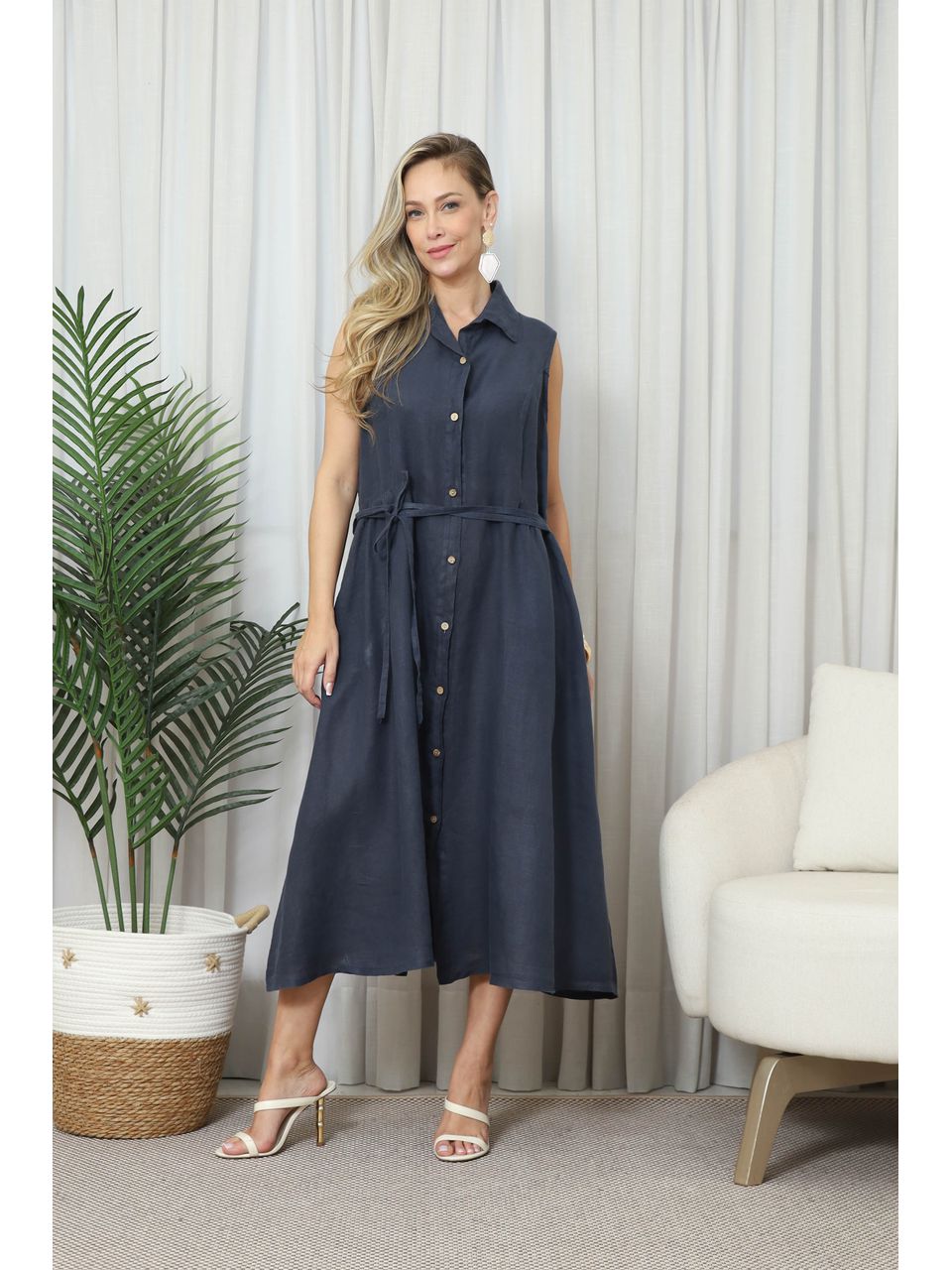 VESTIDO LAZARA MARINHO