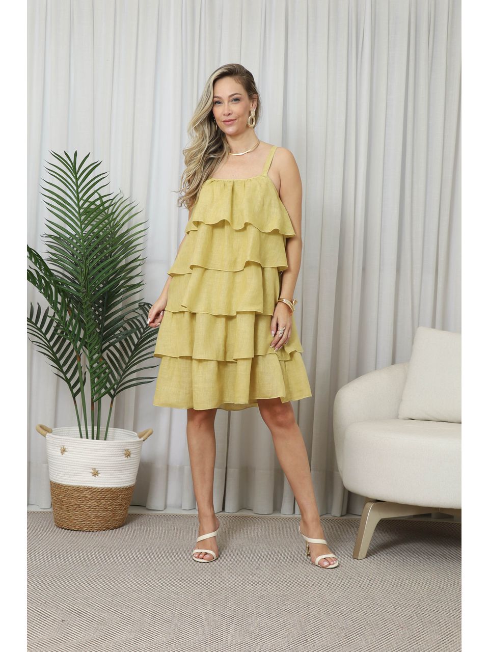 VESTIDO SAMIA AMARELO MILHO
