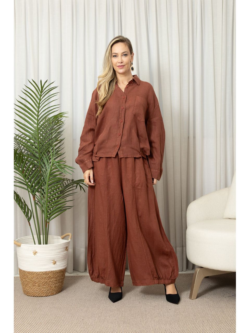 CAMISA ANA CJ MARROM