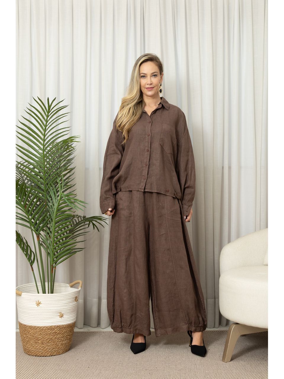 CAMISA ANA CJ CHOCOLATE