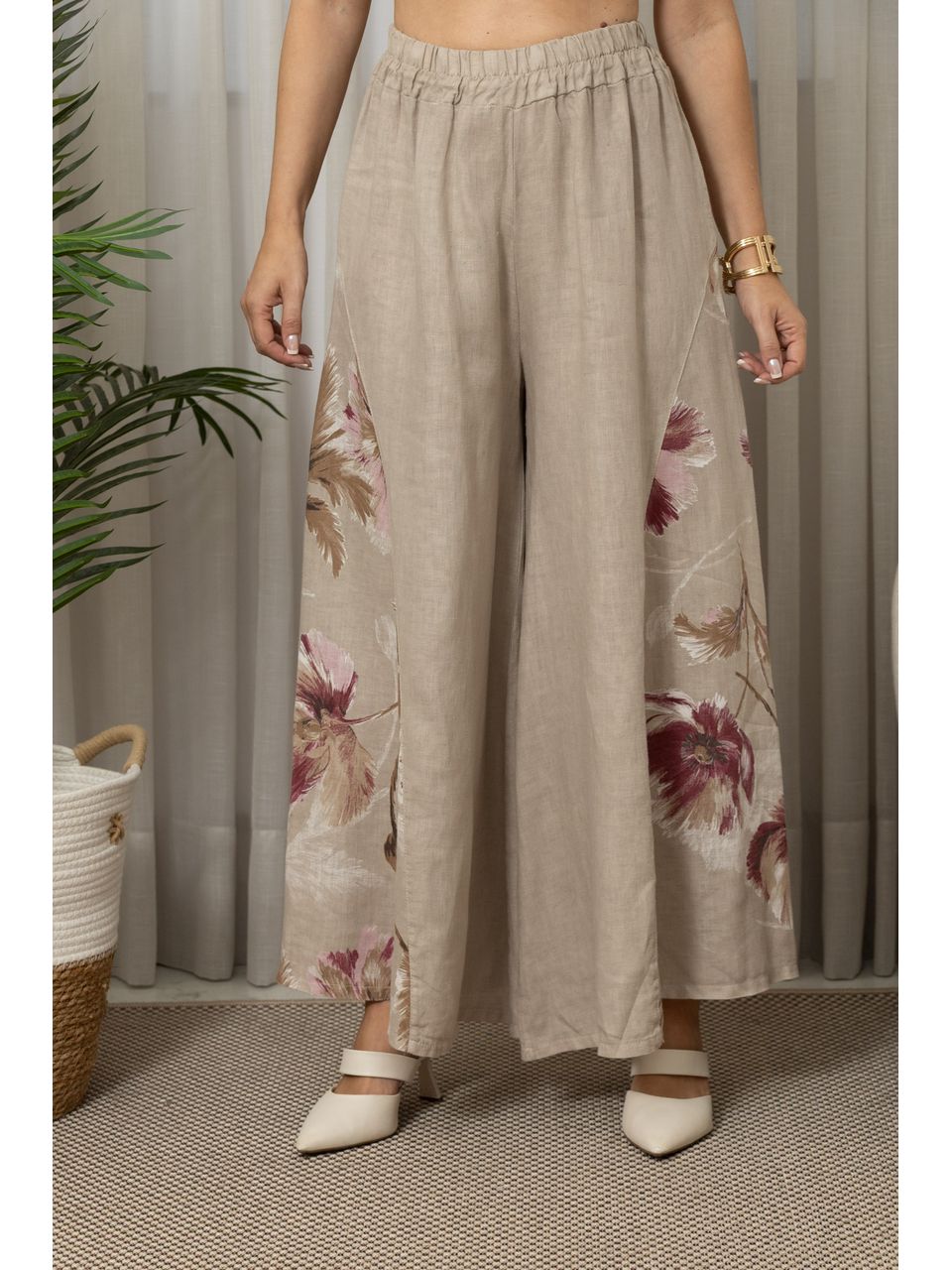 CALÇA NOEMI CJ BEGE ESCURO