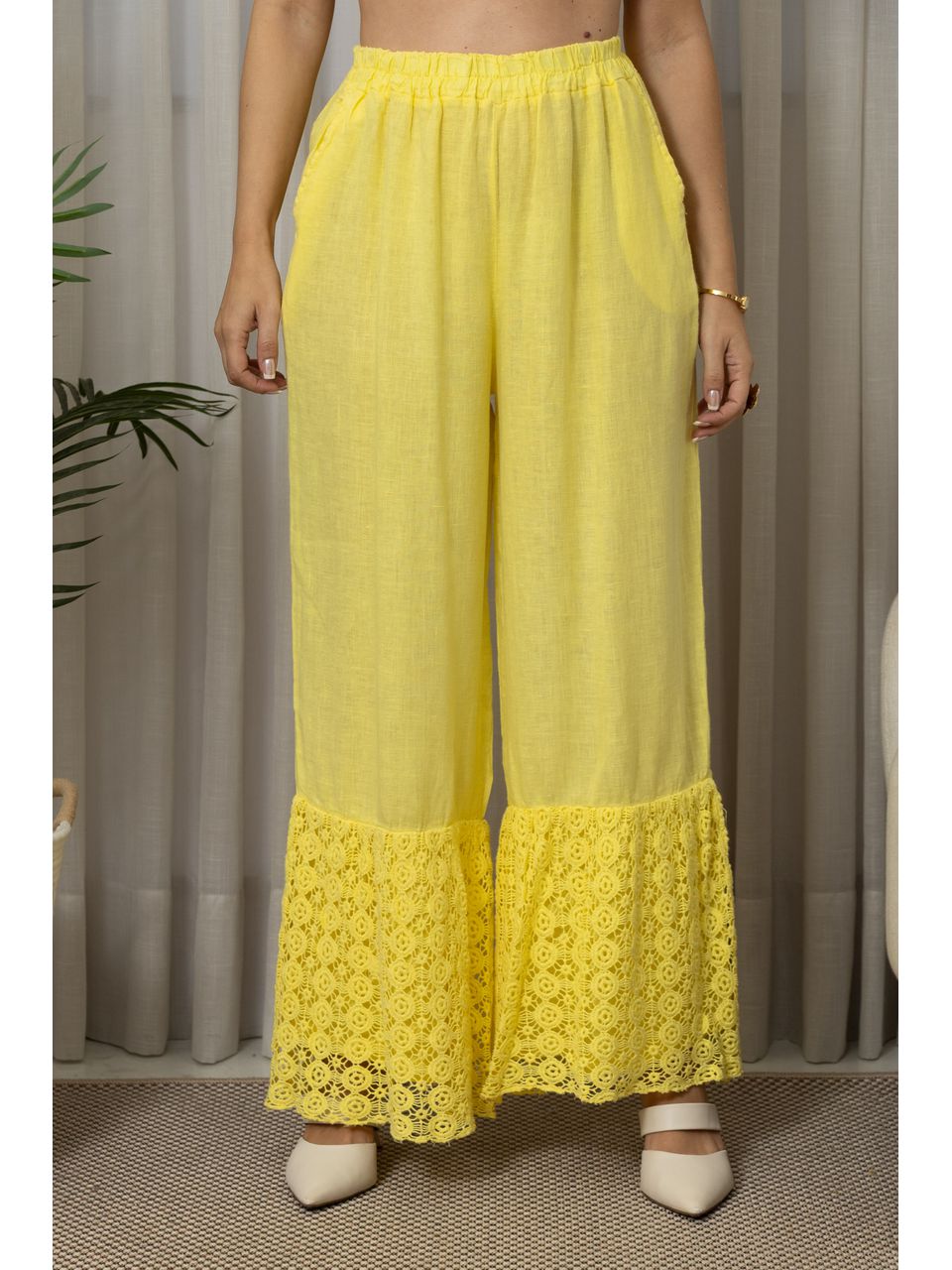 CALÇA VIVIANE CJ AMARELO