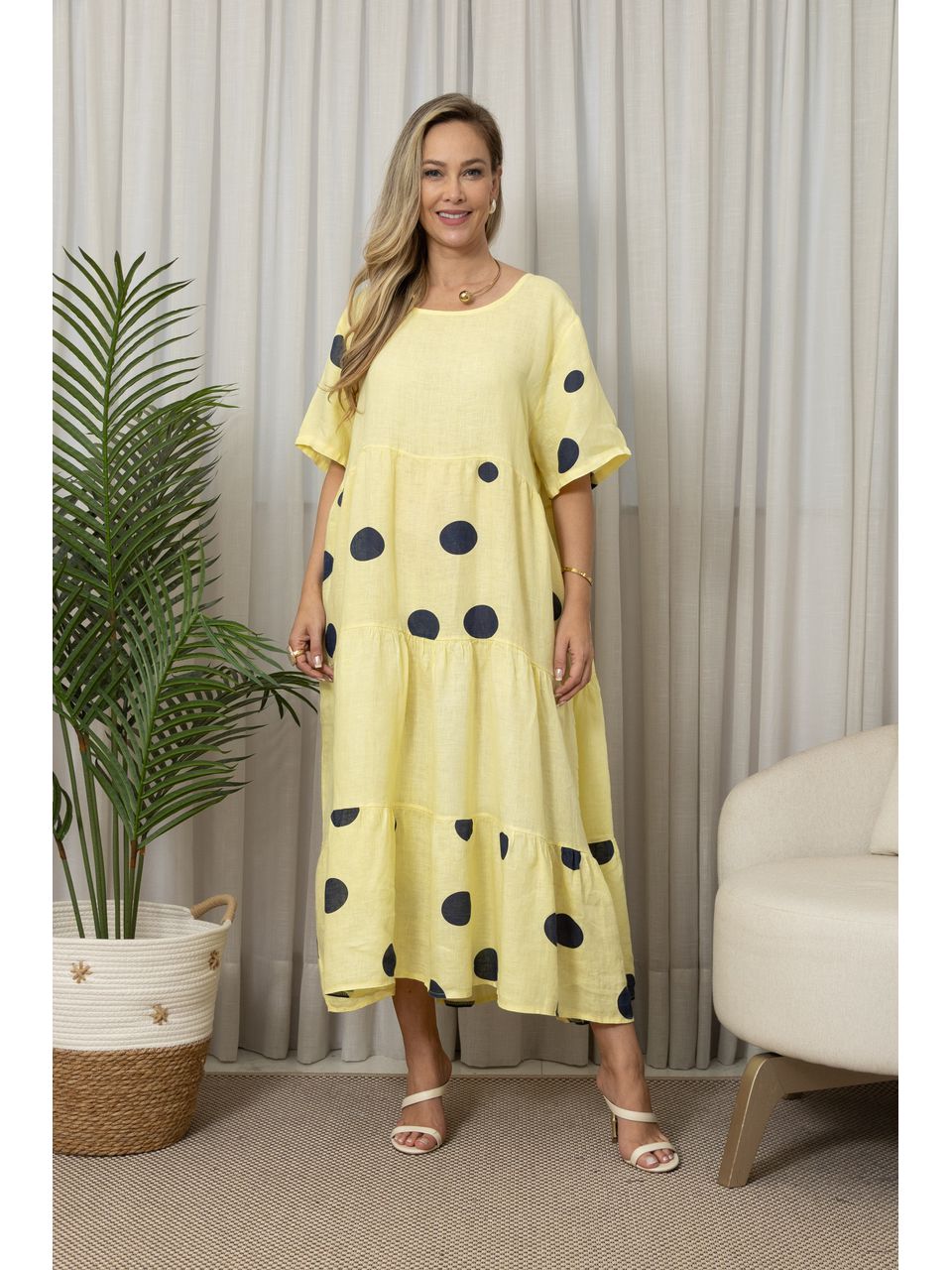 VESTIDO FABI MANTEIGA