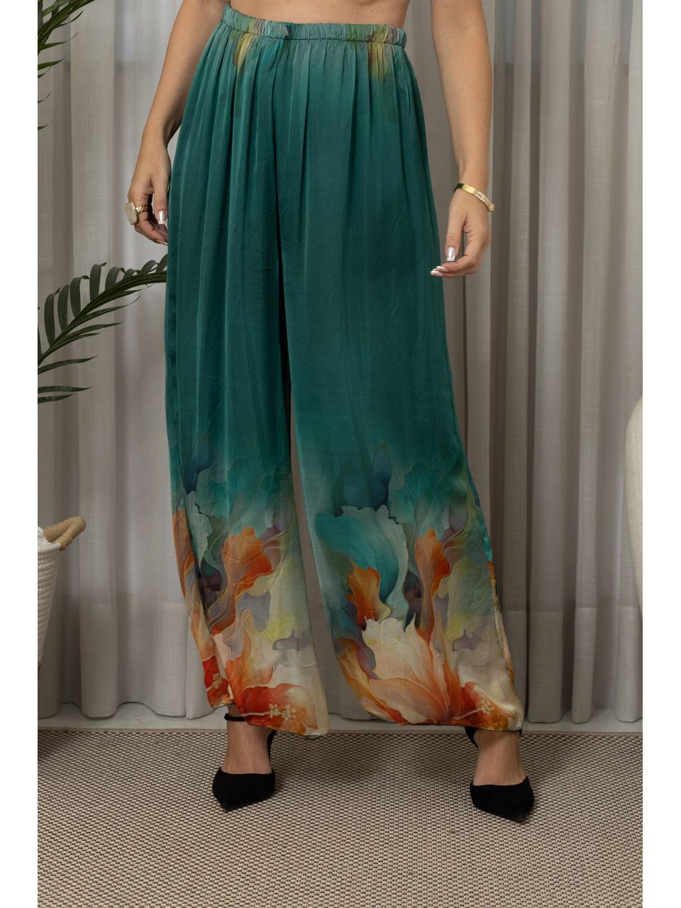 CALÇA MARINA CJ VERDE PETROLIO