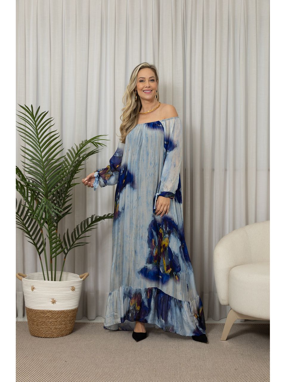 VESTIDO INES MARINHO