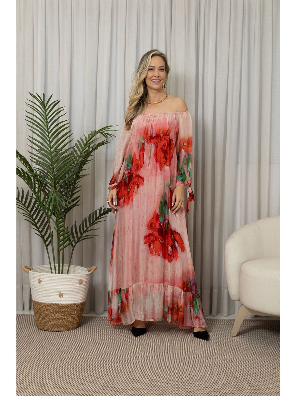 VESTIDO INES VERMELHO