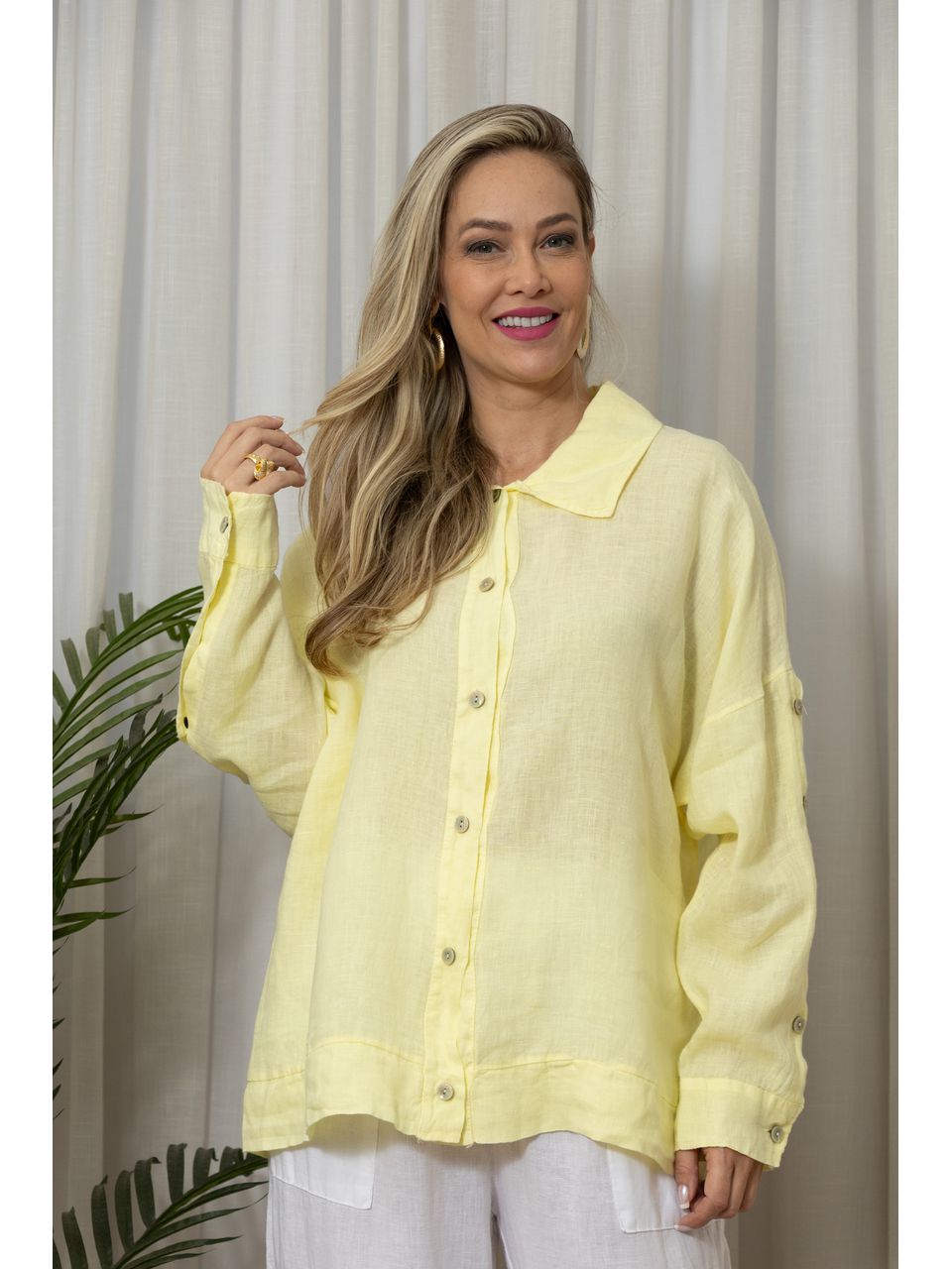 CAMISA MAIA MANTEIGA