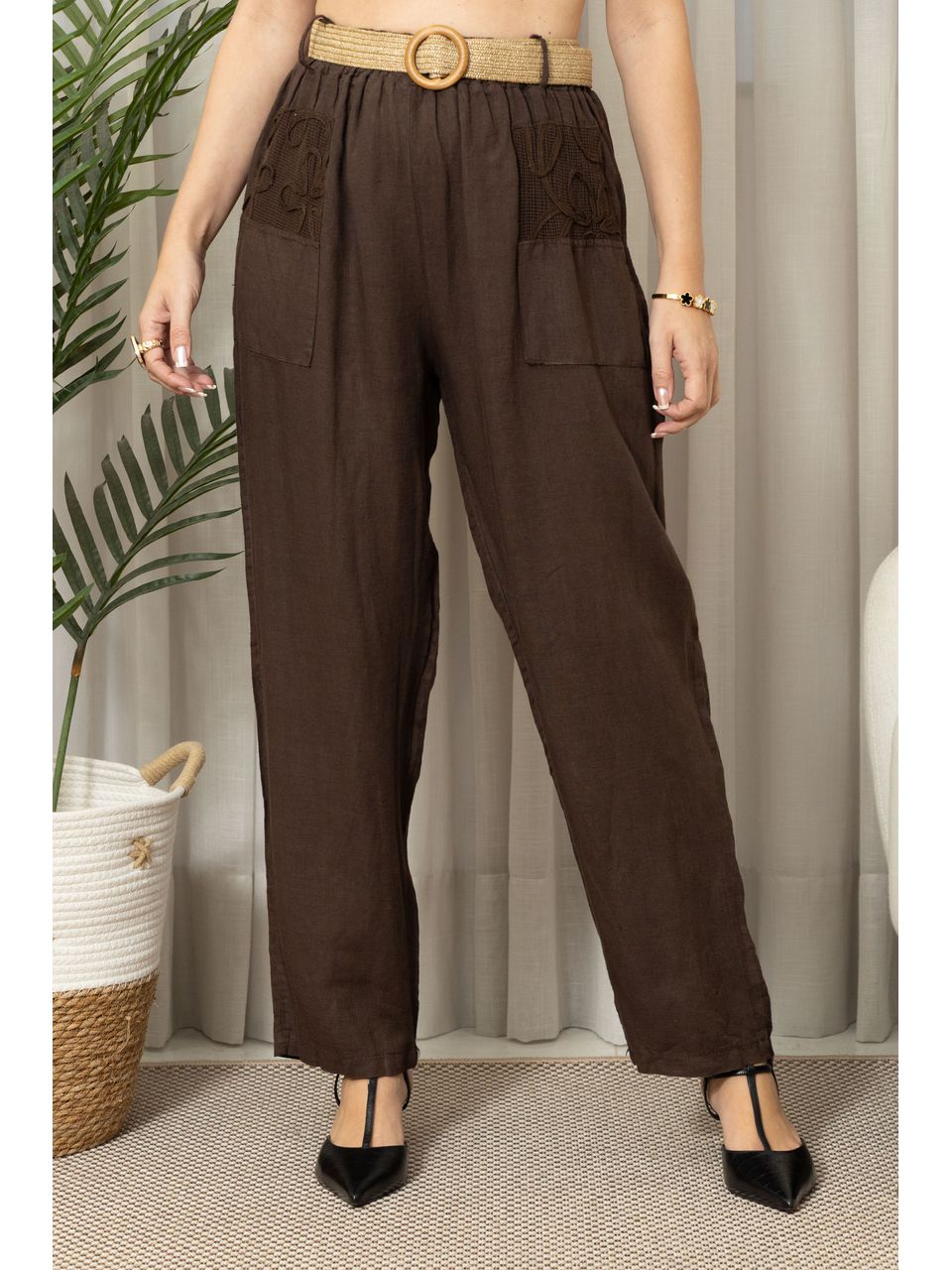 CALÇA ELIANE CJ CHOCOLATE