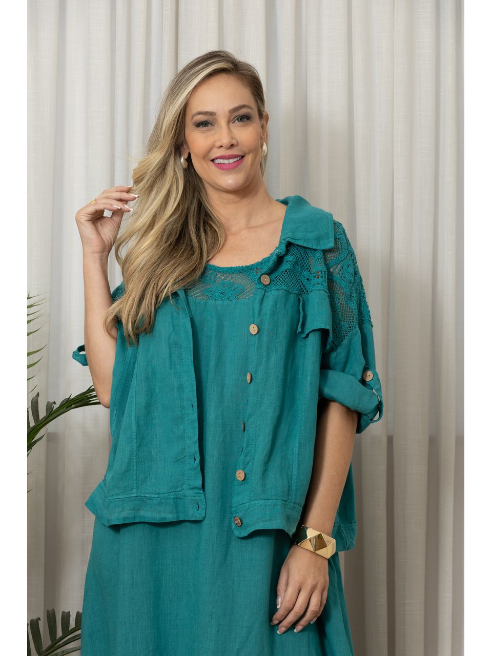 JAQUETA NATALY CJ VERDE PETROLIO