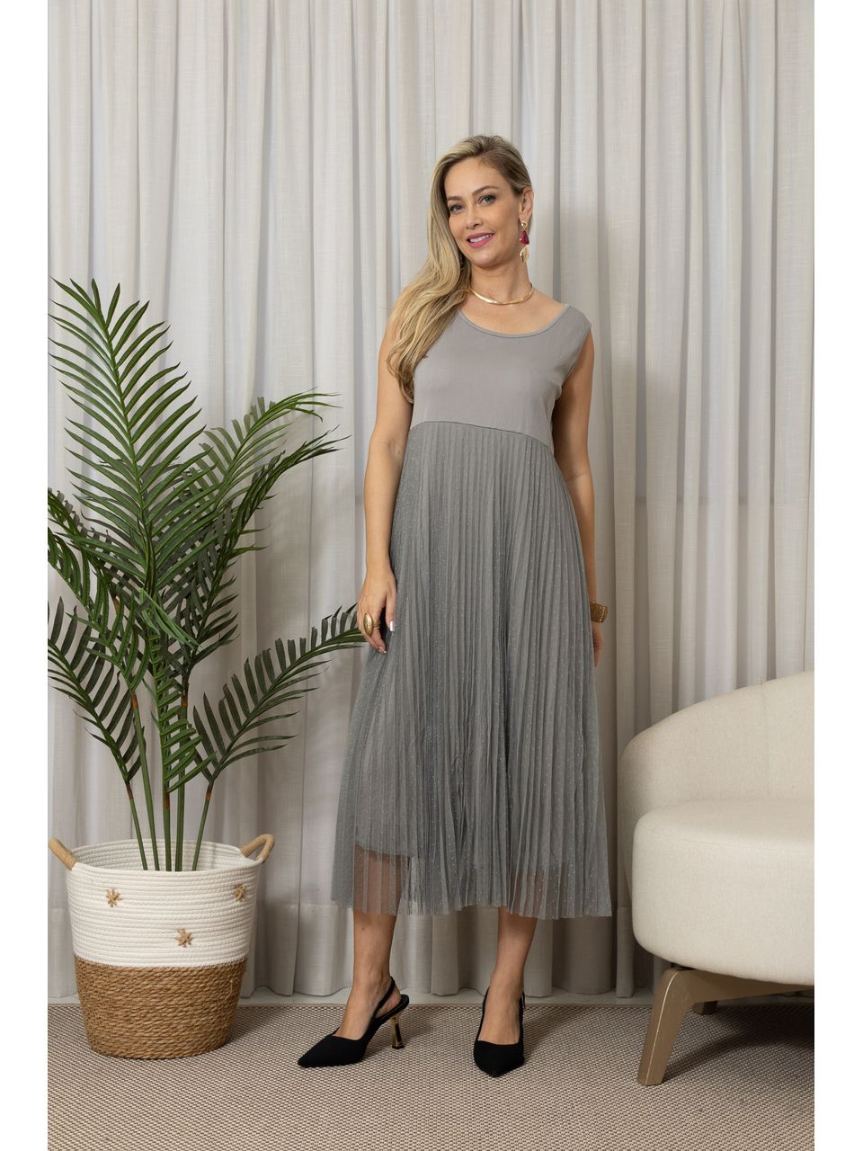 VESTIDO SAMARA CJ CINZA