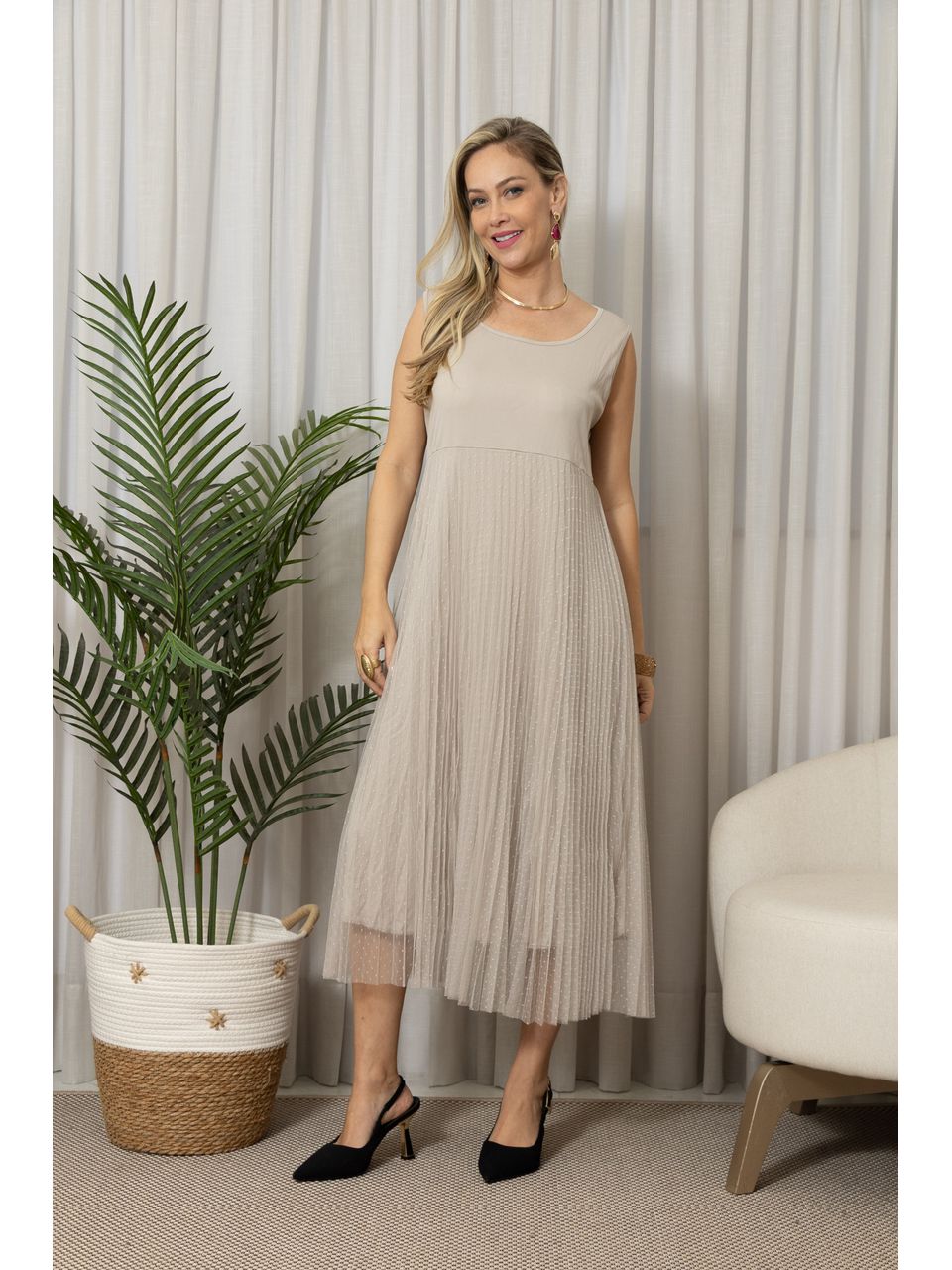 VESTIDO SAMARA CJ BEGE