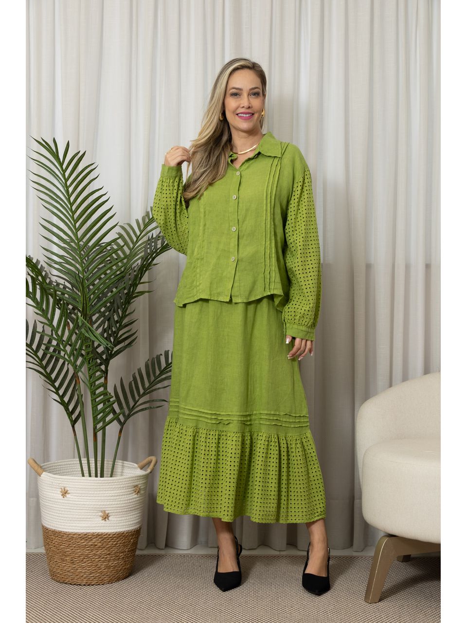 CAMISA TAISA CJ PISTACHE