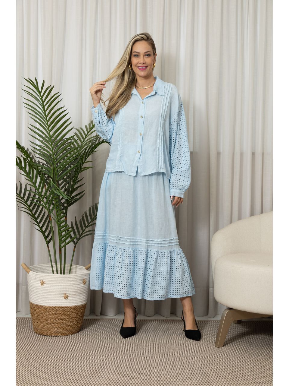 CAMISA TAISA CJ AZUL BEBE