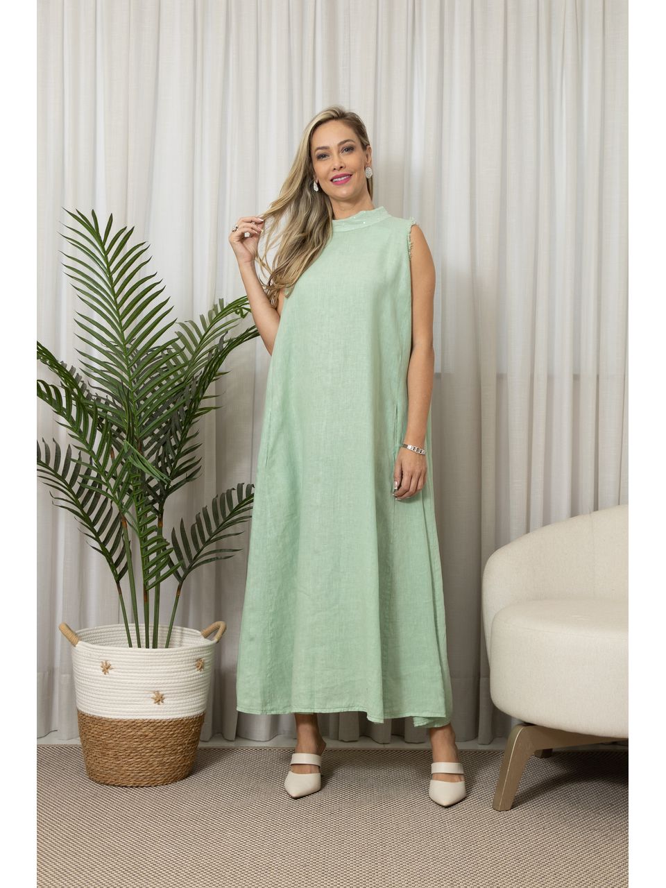 VESTIDO EDINALVA VERDE AGUA