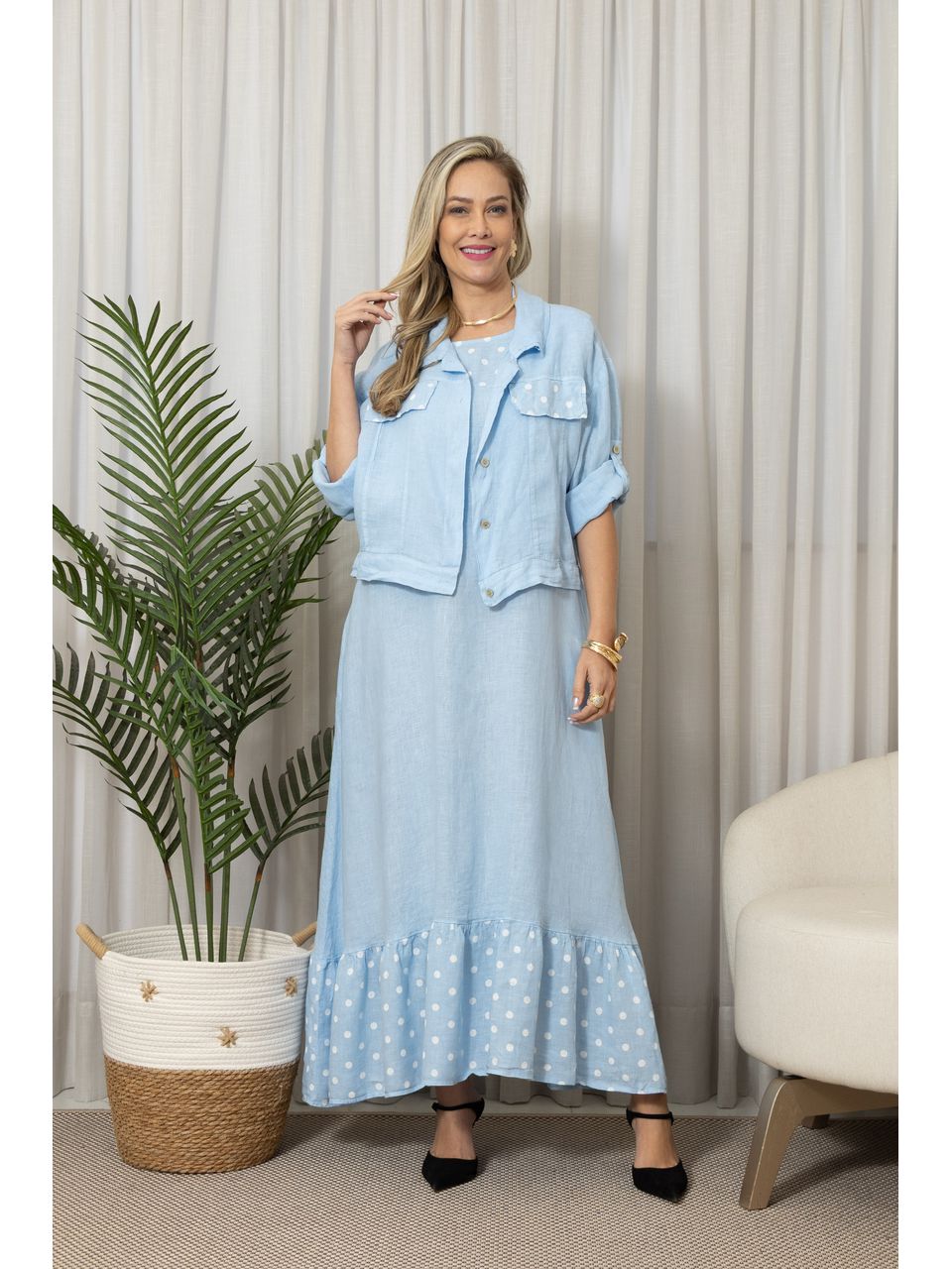 VESTIDO TAMIRES AZUL BEBE