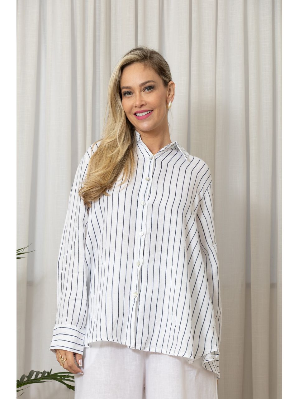 CAMISA OLIMPIA BRANCO/MARINHO