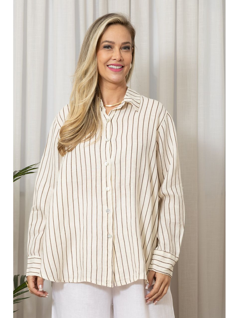 CAMISA OLIMPIA OFF MARROM 