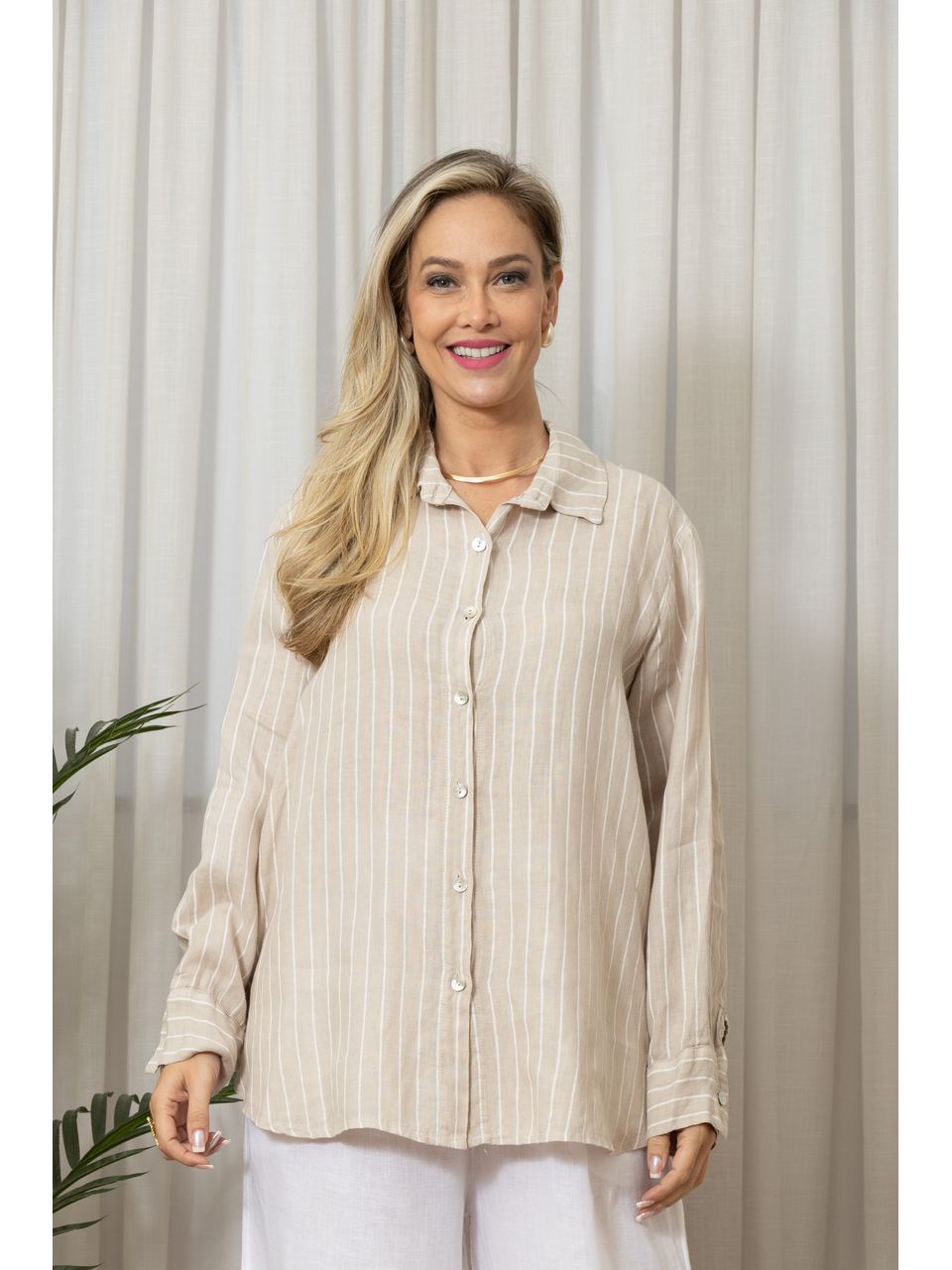 CAMISA OLIMPIA BEGE