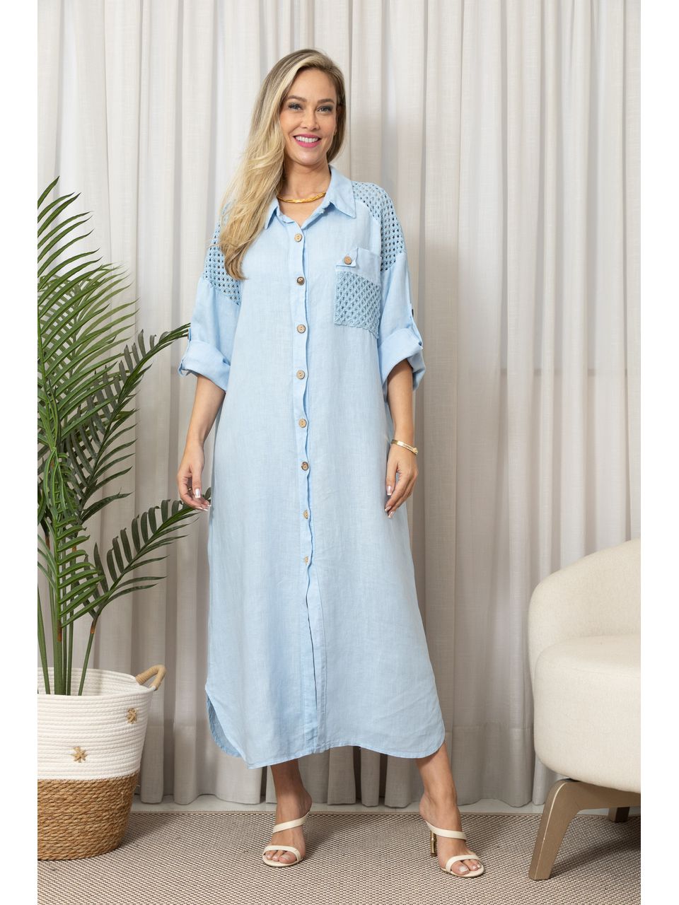 CHEMISE RITA AZUL BEBE