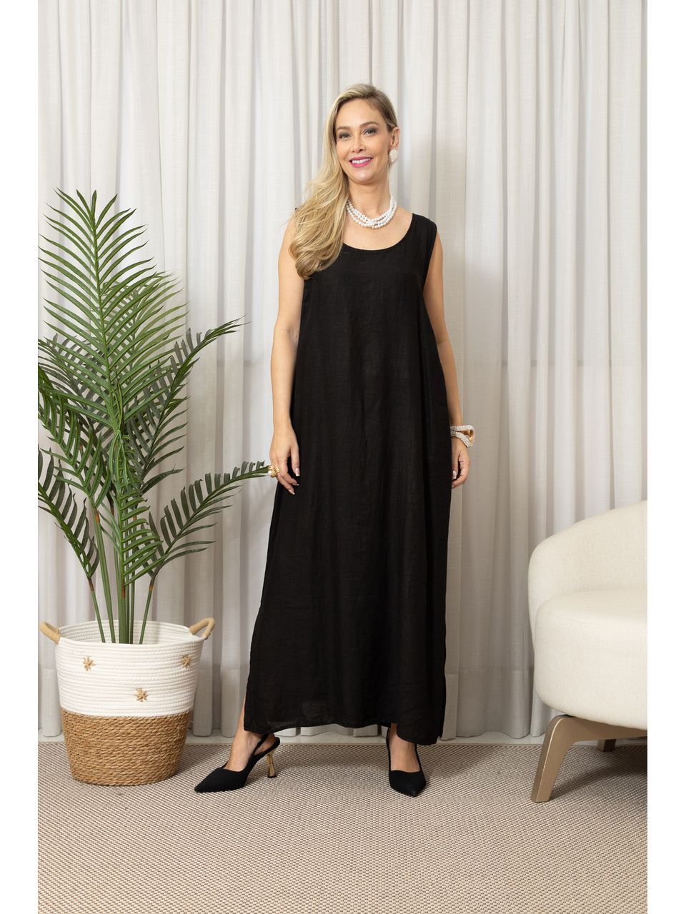 VESTIDO LA LUNA PRETO