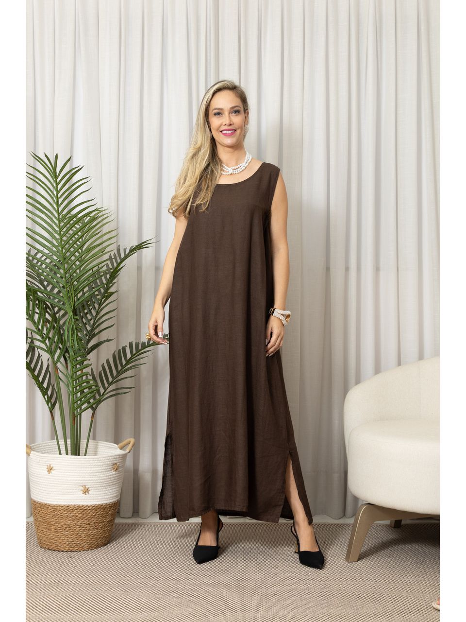 VESTIDO LA LUNA CHOCOLATE