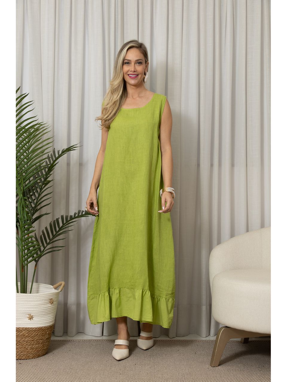 VESTIDO LIANDRA CJ PISTACHE