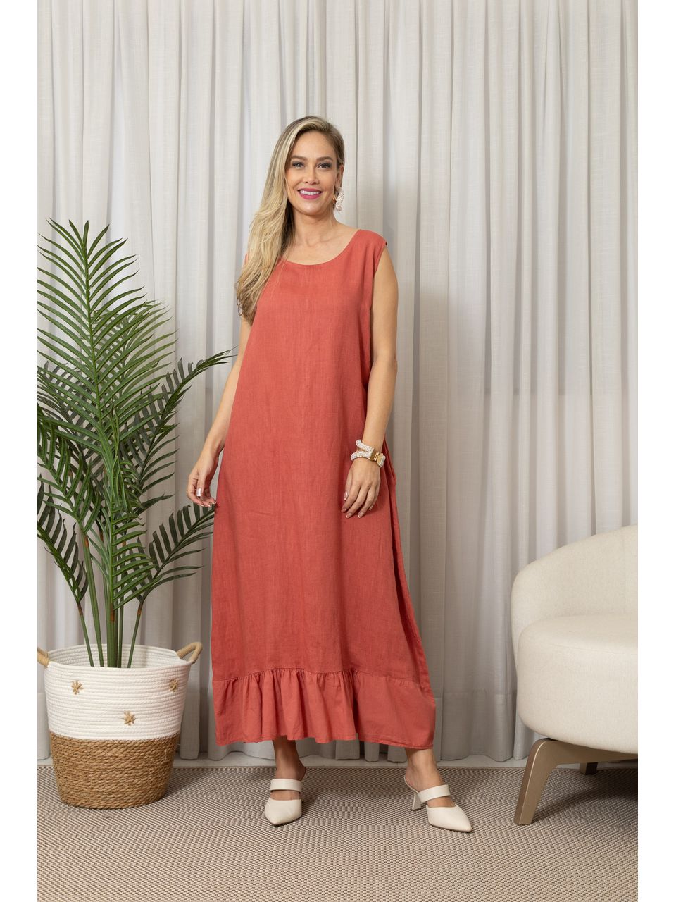 VESTIDO LIANDRA CJ GOIABA