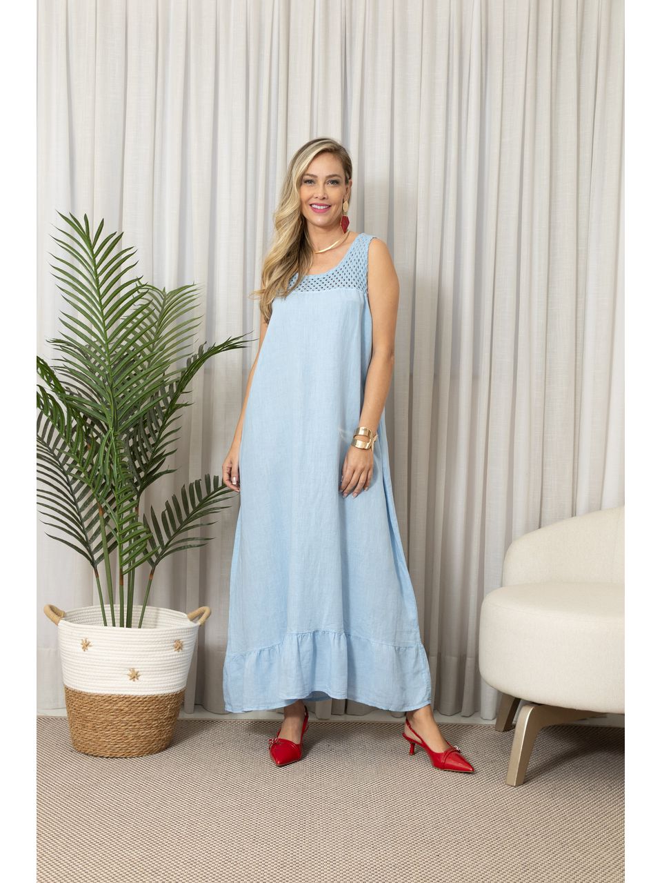 VESTIDO ROSARIA CJ AZUL BEBE