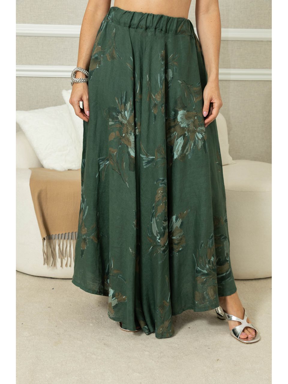 Saia Stella Linho VERDE GUCCI