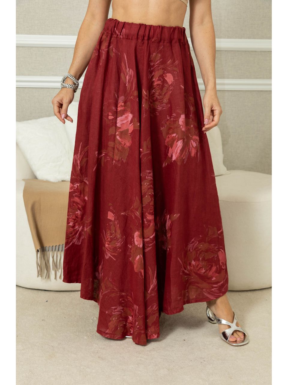 Saia Stella Linho BORDO