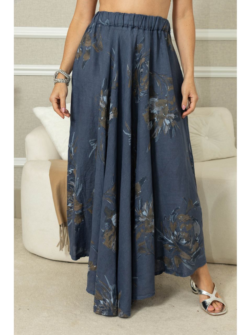 Saia Stella Linho MARINHO