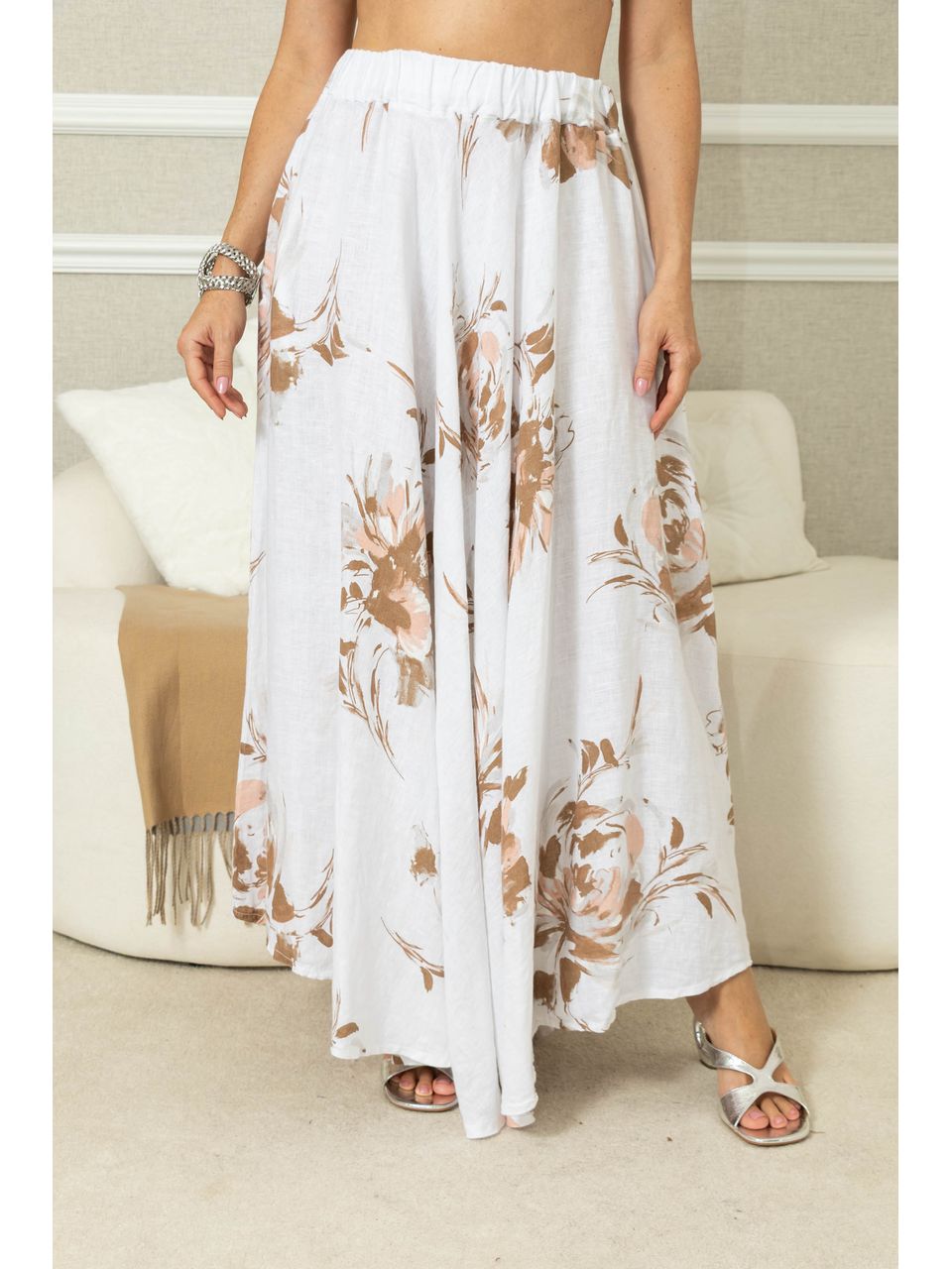 Saia Stella Linho BRANCO