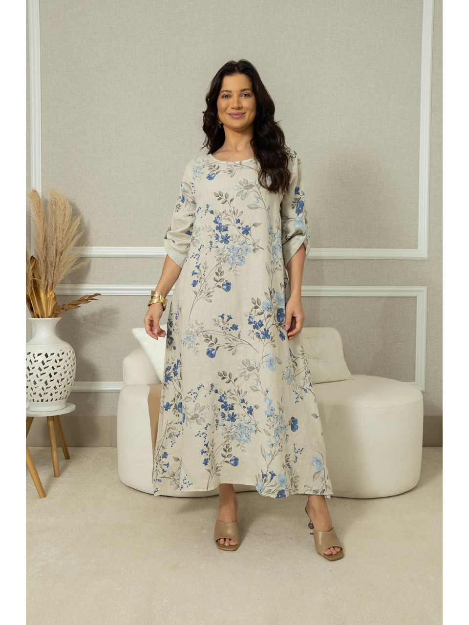 Tunica Kira Linho BEGE