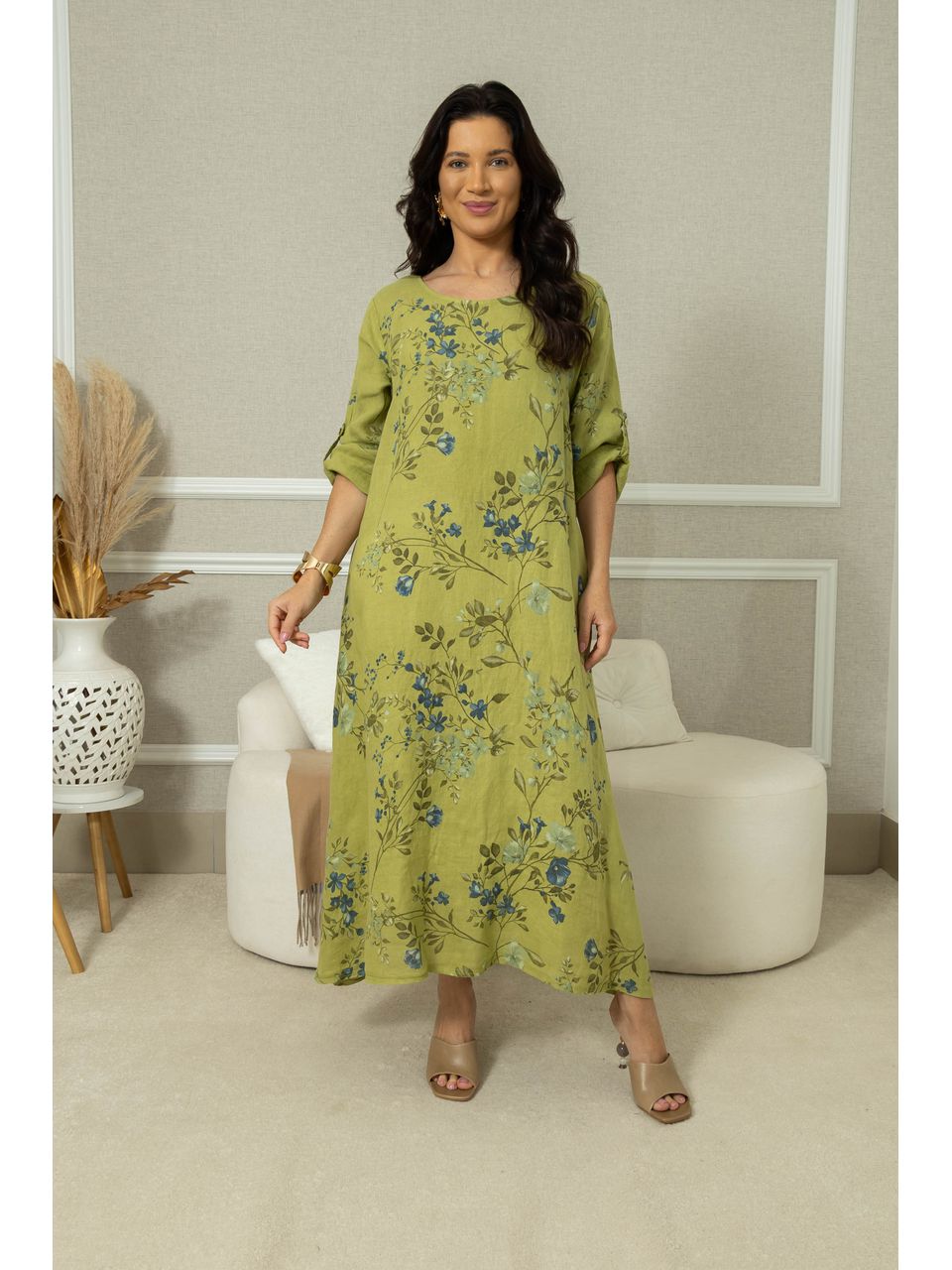 Tunica Kira Linho PISTACHE