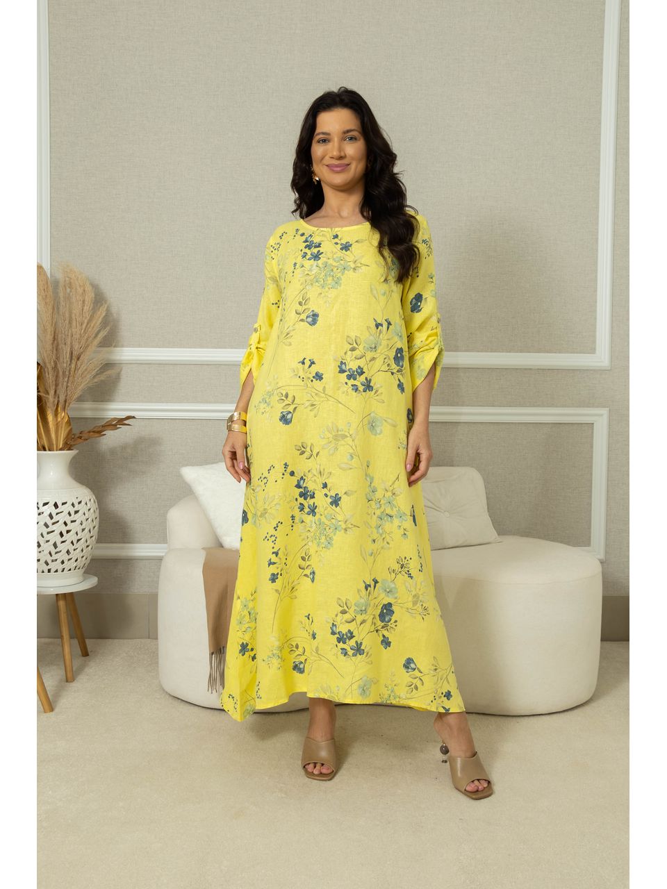 Tunica Kira Linho AMARELO