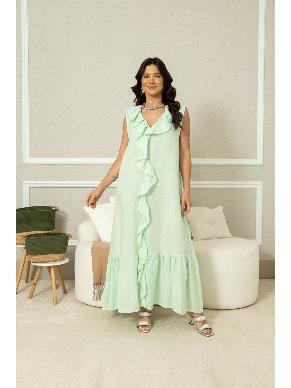 VESTIDO ZANI VERDE AGUA