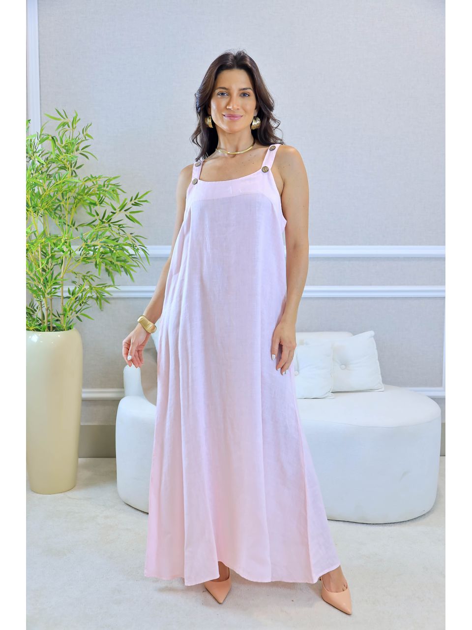 VESTIDO LEONA ROSA BEBÊ
