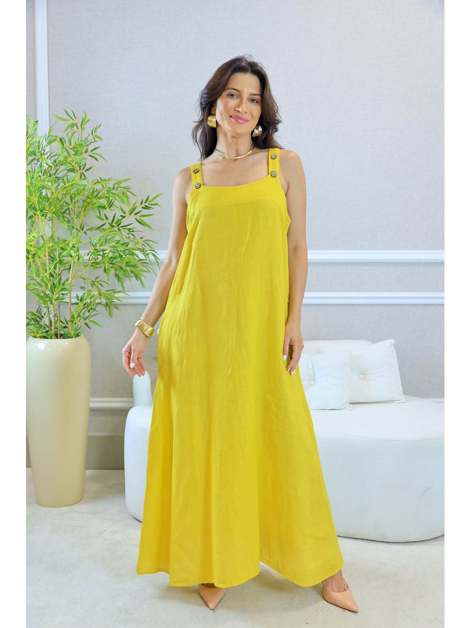 VESTIDO LEONA MOSTARDA