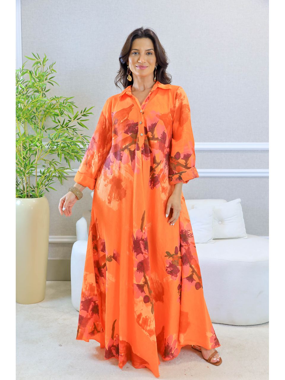 VESTIDO SERENA LARANJA