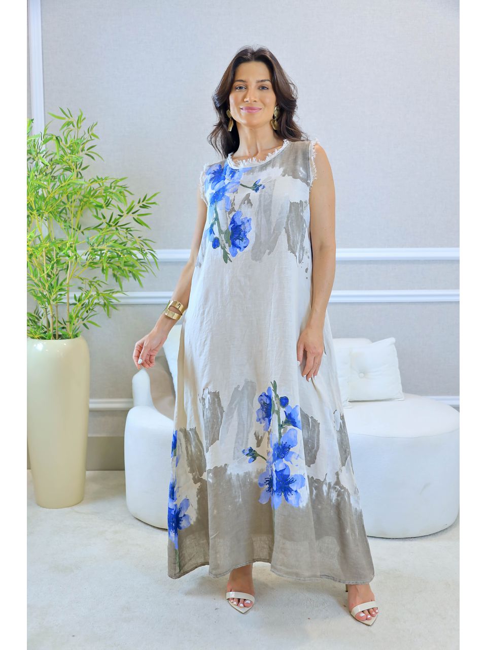 VESTIDO RAYLA BEGE