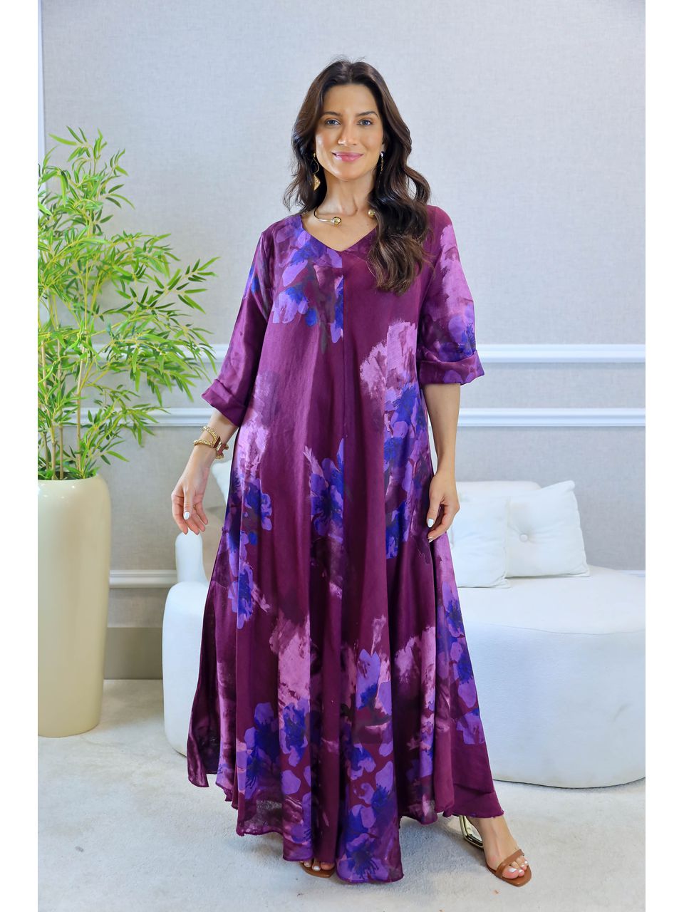 VESTIDO ORIANA UVA