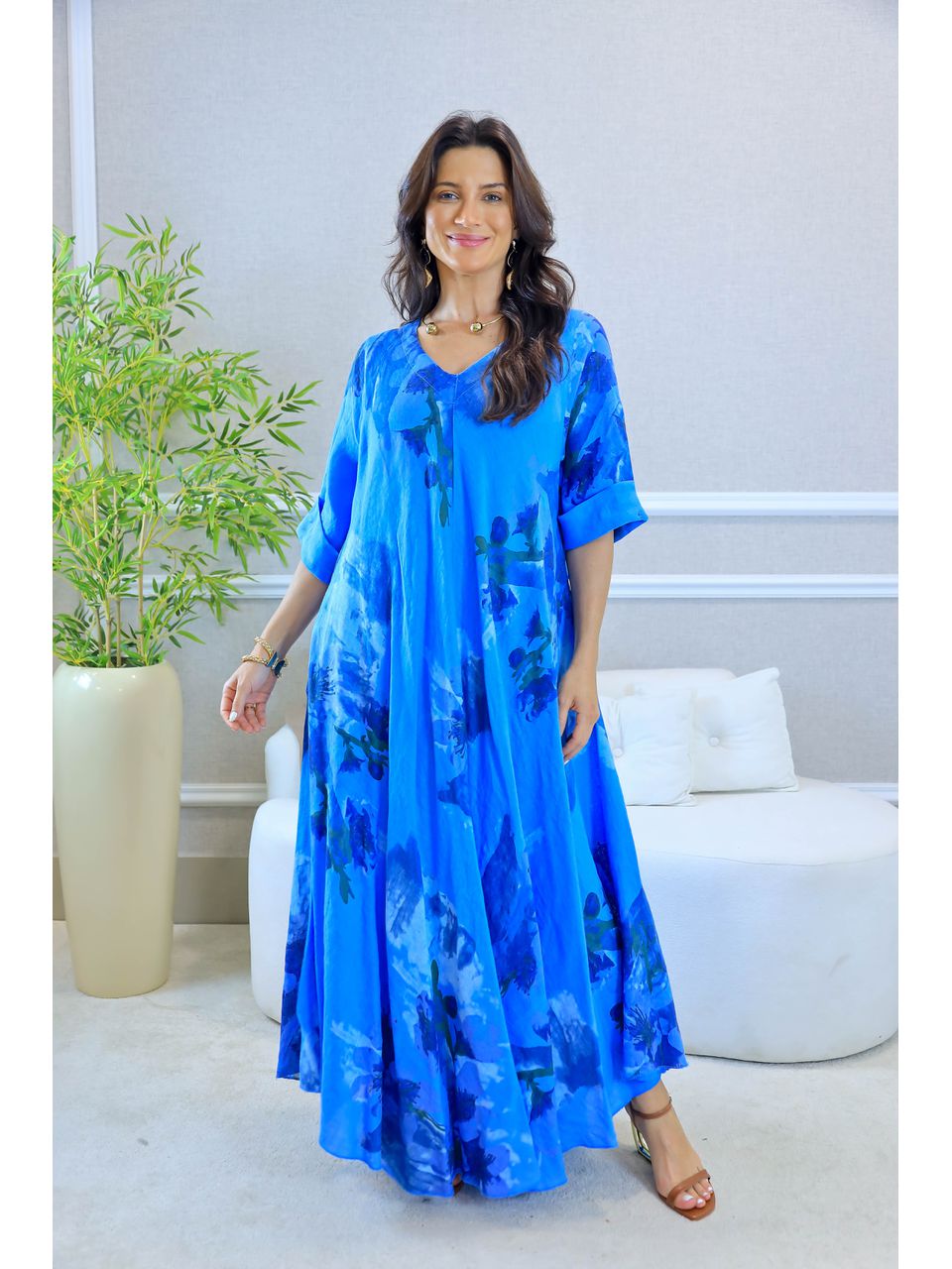 VESTIDO ORIANA AZUL CELESTE