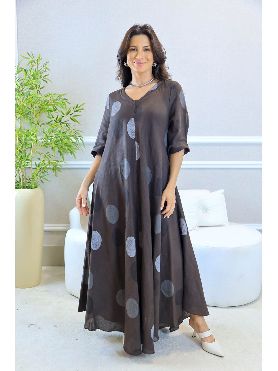 VESTIDO SUELEN MARROM
