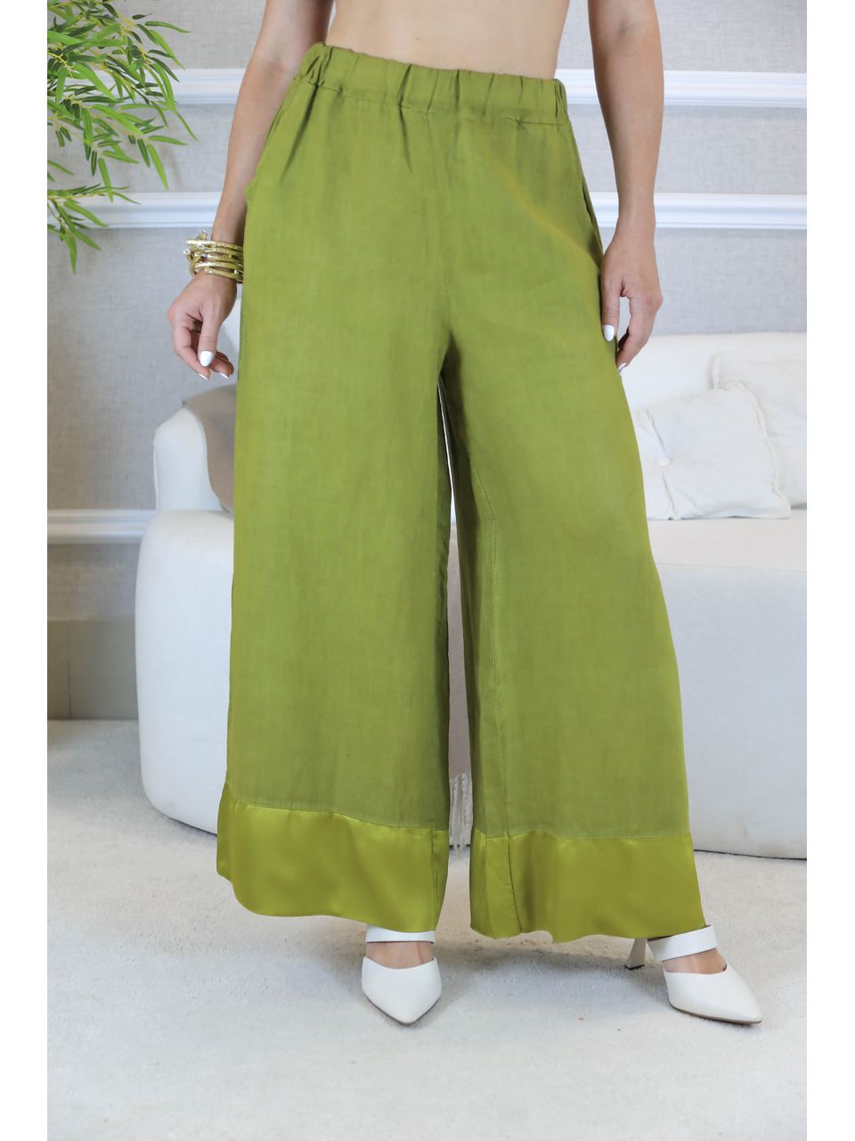 CALÇA PANTALONE RITA PISTACHE