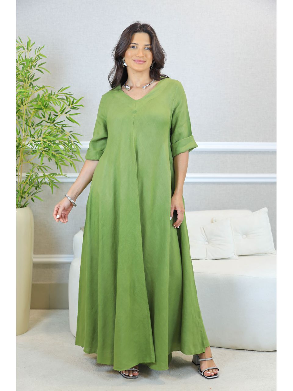 VESTIDO ANYAH PISTACHE