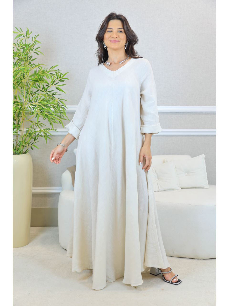 VESTIDO ANYAH BEGE