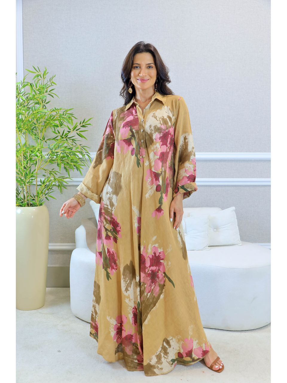 VESTIDO SERENA CARAMELO